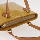 LOUIS VUITTON Monogram Vernis Houston Hand Bag Beige M91004 LV Auth 155016-6
