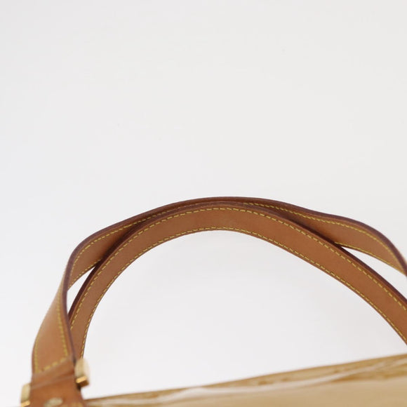 LOUIS VUITTON Monogram Vernis Houston Hand Bag Beige M91004 LV Auth 155016