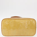 LOUIS VUITTON Monogram Vernis Houston Hand Bag Beige M91004 LV Auth 155016-5