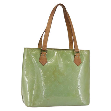 LOUIS VUITTON Monogram Vernis Houston Hand Bag Baby Blue M91005 LV Auth 155017