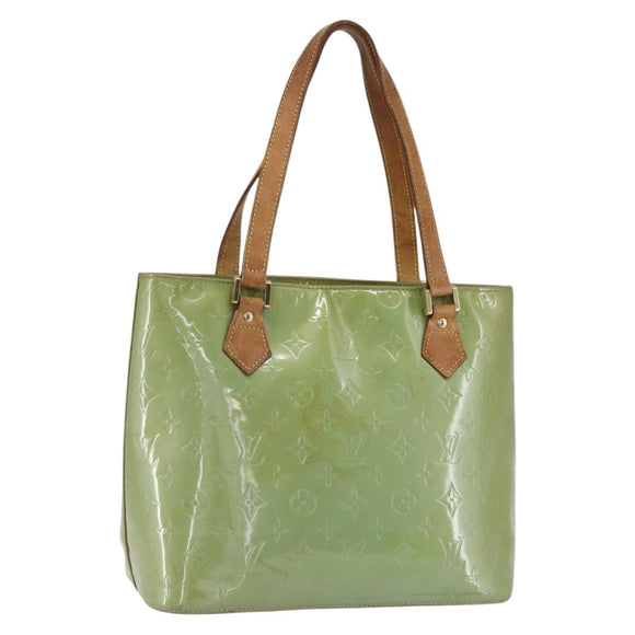 LOUIS VUITTON Monogram Vernis Houston Hand Bag Baby Blue M91005 LV Auth 155017