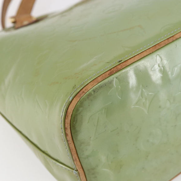 LOUIS VUITTON Monogram Vernis Houston Hand Bag Baby Blue M91005 LV Auth 155017