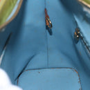 LOUIS VUITTON Monogram Vernis Houston Hand Bag Baby Blue M91005 LV Auth 155017-19