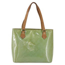 LOUIS VUITTON Monogram Vernis Houston Hand Bag Baby Blue M91005 LV Auth 155017-2