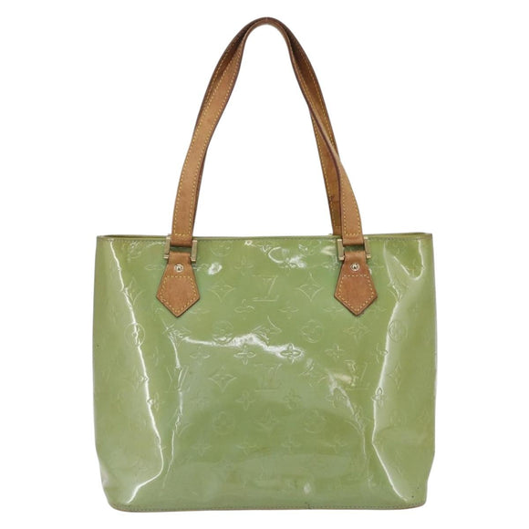 LOUIS VUITTON Monogram Vernis Houston Hand Bag Baby Blue M91005 LV Auth 155017