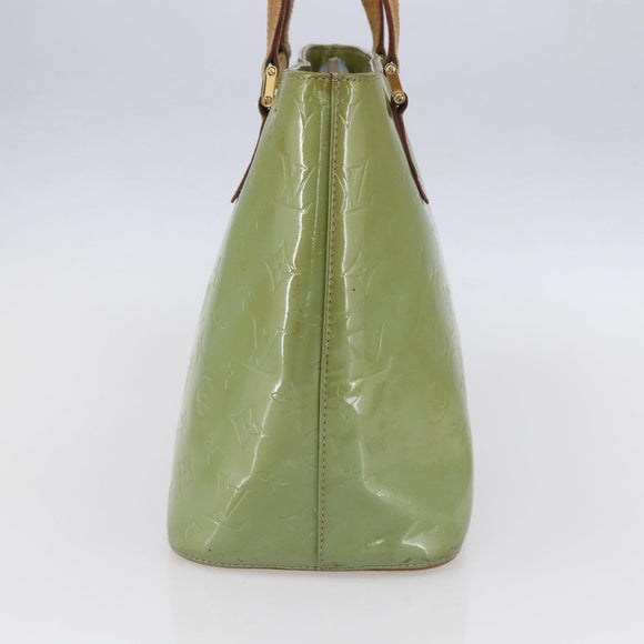 LOUIS VUITTON Monogram Vernis Houston Hand Bag Baby Blue M91005 LV Auth 155017