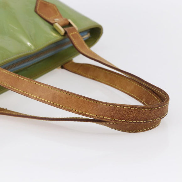 LOUIS VUITTON Monogram Vernis Houston Hand Bag Baby Blue M91005 LV Auth 155017