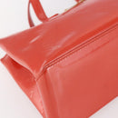 LOUIS VUITTON Vernis Bluebird Wilshire PM Bag Orenge Sunset M93644 Auth 155019-14