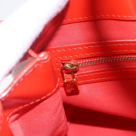 LOUIS VUITTON Vernis Bluebird Wilshire PM Bag Orenge Sunset M93644 Auth 155019