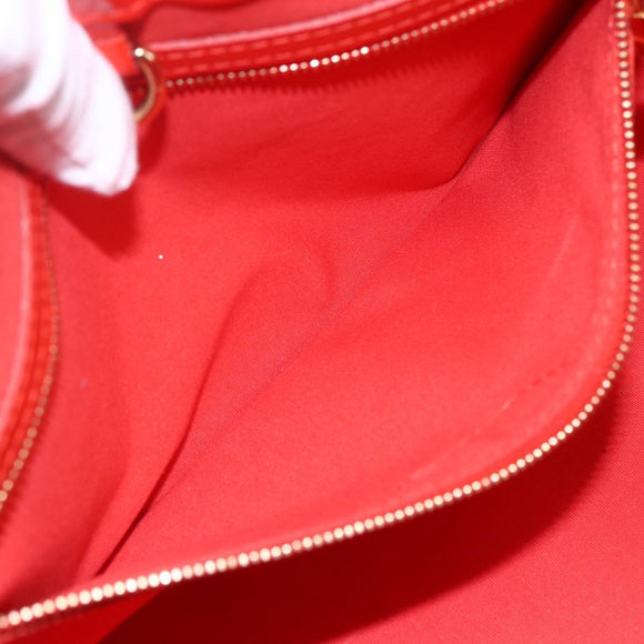 LOUIS VUITTON Vernis Bluebird Wilshire PM Bag Orenge Sunset M93644 Auth 155019