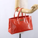 LOUIS VUITTON Vernis Bluebird Wilshire PM Bag Orenge Sunset M93644 Auth 155019-21