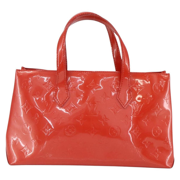 LOUIS VUITTON Vernis Bluebird Wilshire PM Tasche Orenge Sunset M93644 Auth 155019