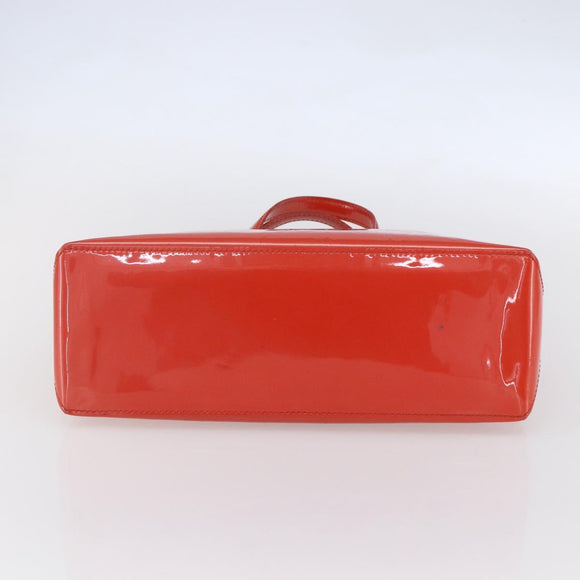 LOUIS VUITTON Vernis Bluebird Wilshire PM Bag Orenge Sunset M93644 Auth 155019