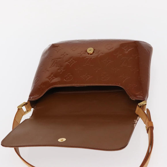 LOUIS VUITTON Monogram Vernis Thompson Street Bag Bronze M91124 LV Auth 155020