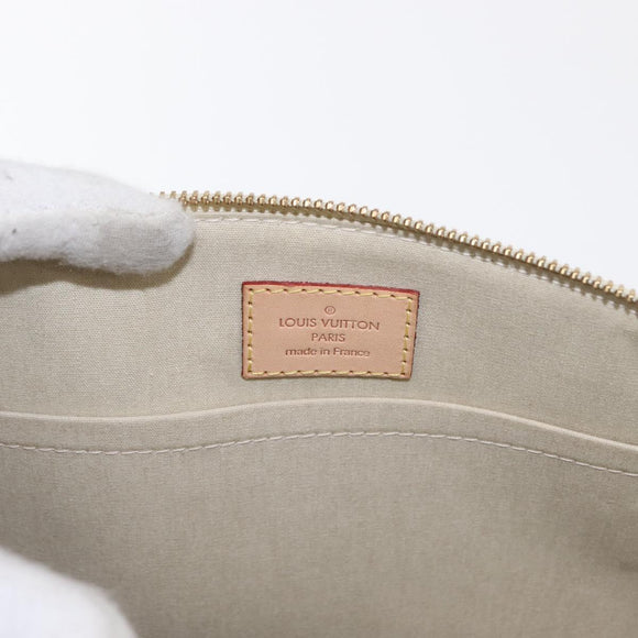 LOUIS VUITTON Vernis Sherwood PM Hand Bag Broncorail M91491 LV Auth 155021