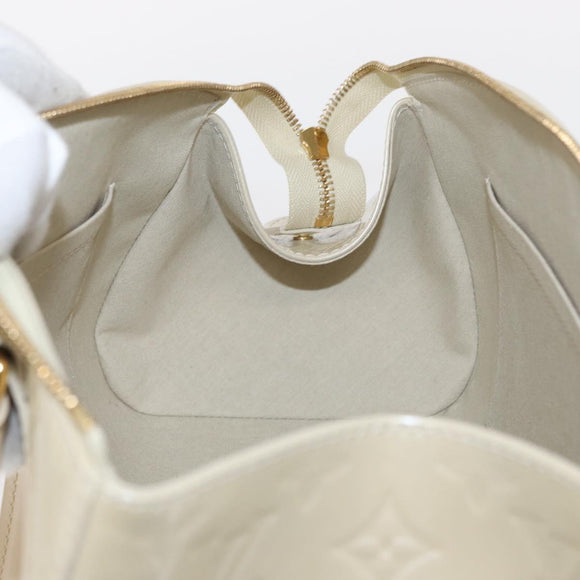 LOUIS VUITTON Vernis Sherwood PM Hand Bag Broncorail M91491 LV Auth 155021