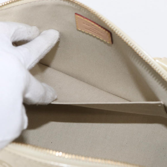 LOUIS VUITTON Vernis Sherwood PM Hand Bag Broncorail M91491 LV Auth 155021