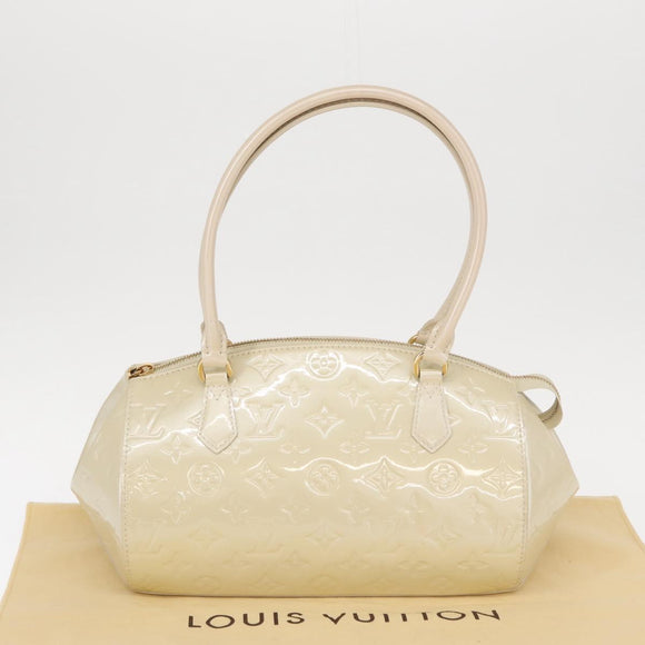 LOUIS VUITTON Vernis Sherwood PM Hand Bag Broncorail M91491 LV Auth 155021