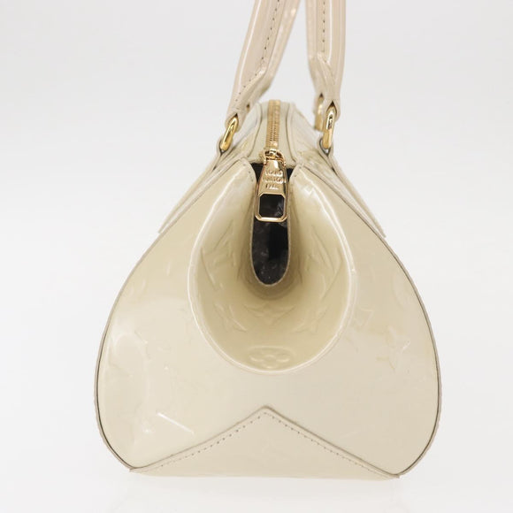 LOUIS VUITTON Vernis Sherwood PM Hand Bag Broncorail M91491 LV Auth 155021