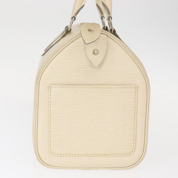 LOUIS VUITTON Epi Speedy 25 Hand Bag White Yvoire M5923J LV Auth 155022