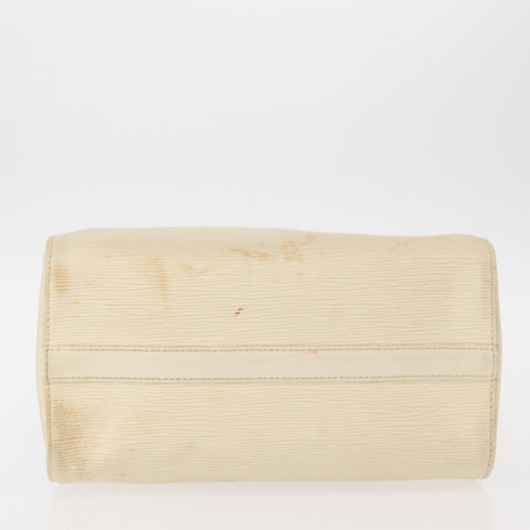 LOUIS VUITTON Epi Speedy 25 Hand Bag White Yvoire M5923J LV Auth 155022
