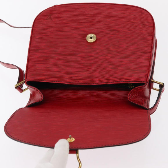 LOUIS VUITTON Epi Saint Cloud GM Shoulder Bag Red M52197 LV Auth 155024