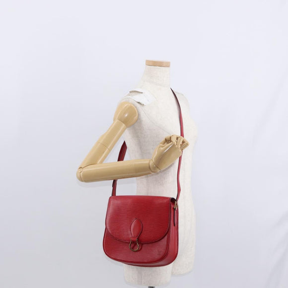 LOUIS VUITTON Epi Saint Cloud GM Shoulder Bag Red M52197 LV Auth 155024