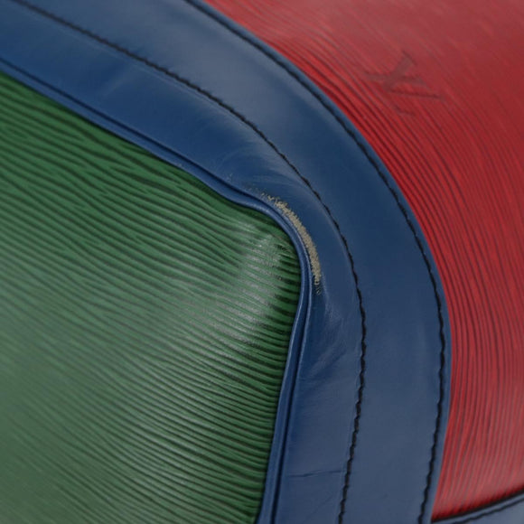 LOUIS VUITTON Epi Tricolor Noe Shoulder Bag Blue Red Green M44082 LV Auth 155028