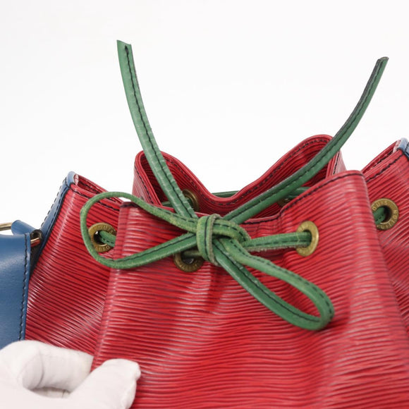 LOUIS VUITTON Epi Tricolor Noe Shoulder Bag Blue Red Green M44082 LV Auth 155028