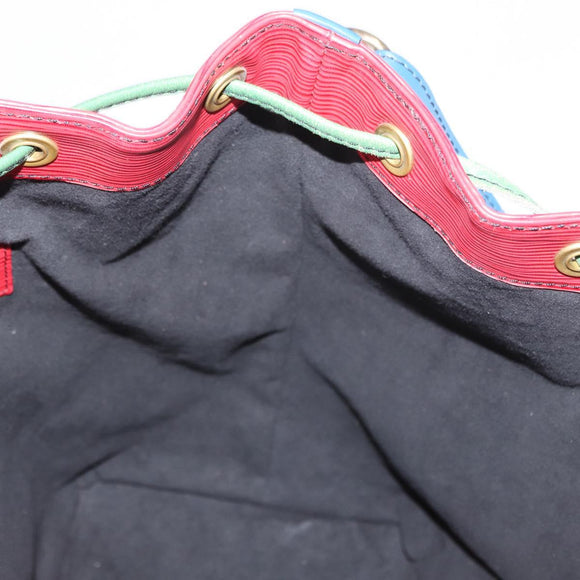 LOUIS VUITTON Epi Tricolor Noe Shoulder Bag Blue Red Green M44082 LV Auth 155028
