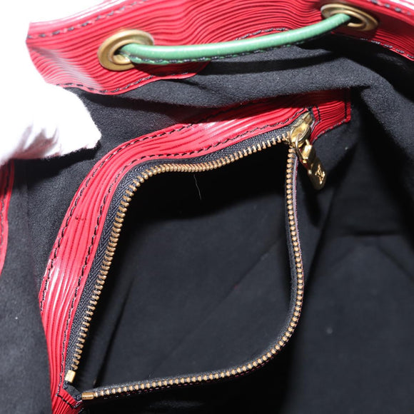 LOUIS VUITTON Epi Tricolor Noe Shoulder Bag Blue Red Green M44082 LV Auth 155028