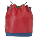 LOUIS VUITTON Epi Tricolor Noe Shoulder Bag Blue Red Green M44082 LV Auth 155028-3