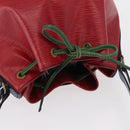 LOUIS VUITTON Epi Tricolor Noe Shoulder Bag Blue Red Green M44082 LV Auth 155028-6