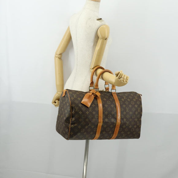 LOUIS VUITTON Monogram Keepall 45 Boston Bag M41428 LV Auth 155039