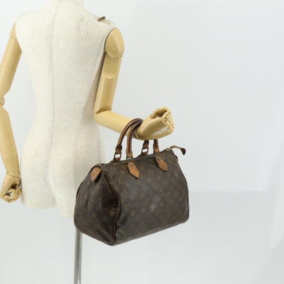 LOUIS VUITTON Monogram Speedy 30 Hand Bag M41526 LV Auth 155040