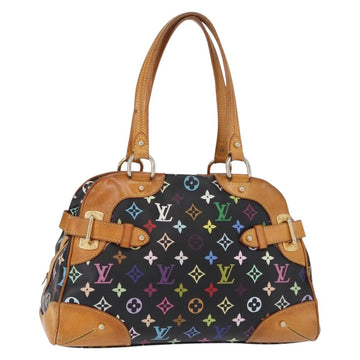 LOUIS VUITTON Monogram Multicolor Claudia Hand Bag Black M40194 LV Auth 155044