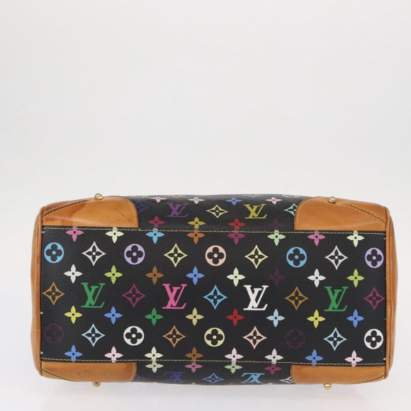 LOUIS VUITTON Monogram Multicolor Claudia Hand Bag Black M40194 LV Auth 155044