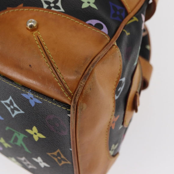 LOUIS VUITTON Monogram Multicolor Claudia Hand Bag Black M40194 LV Auth 155044