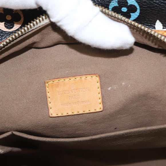 LOUIS VUITTON Monogram Multicolor Claudia Hand Bag Black M40194 LV Auth 155044