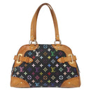 LOUIS VUITTON Monogram Multicolor Claudia Hand Bag Black M40194 LV Auth 155044-13