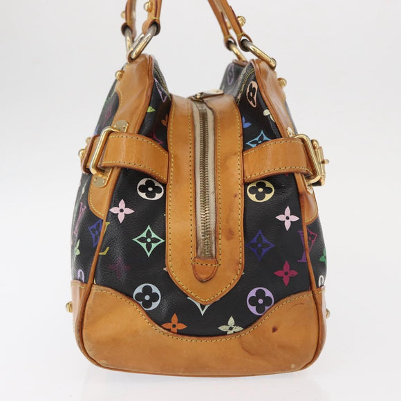 LOUIS VUITTON Monogram Multicolor Claudia Hand Bag Black M40194 LV Auth 155044