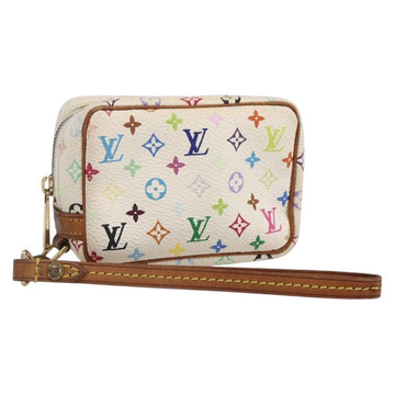 LOUIS VUITTON Monogram Multicolor Trousse Wapity Pouch White M58033 Auth 155052