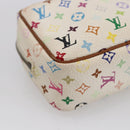 LOUIS VUITTON Monogram Multicolor Trousse Wapity Pouch White M58033 Auth 155052-16