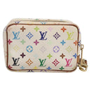 LOUIS VUITTON Monogram Multicolor Trousse Wapity Pouch White M58033 Auth 155052-2