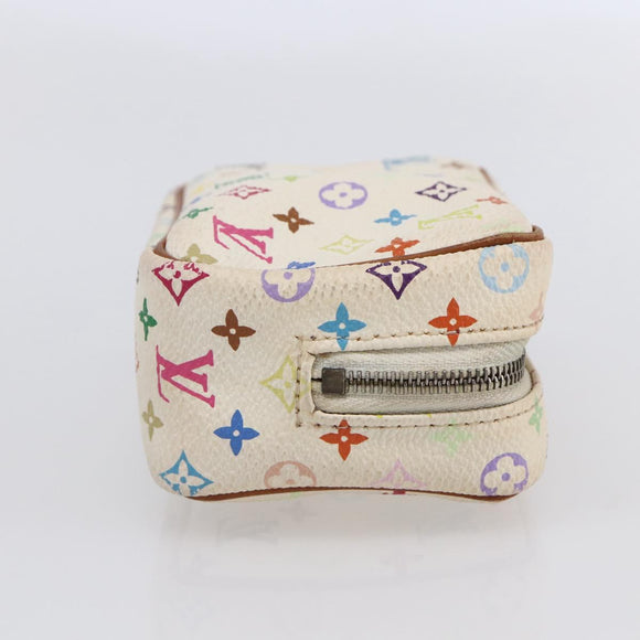 LOUIS VUITTON Monogram Multicolor Trousse Wapity Pouch White M58033 Auth 155052