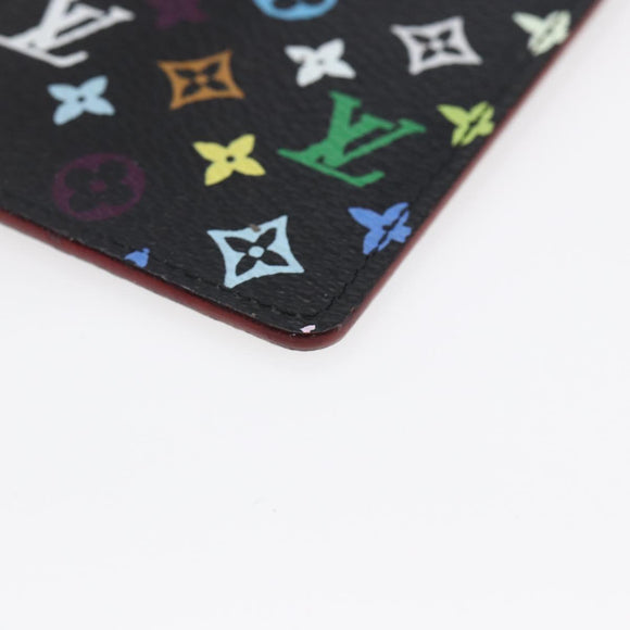 LOUIS VUITTON Monogram Multicolor Etui Mirror Black M92650 LV Auth 155053