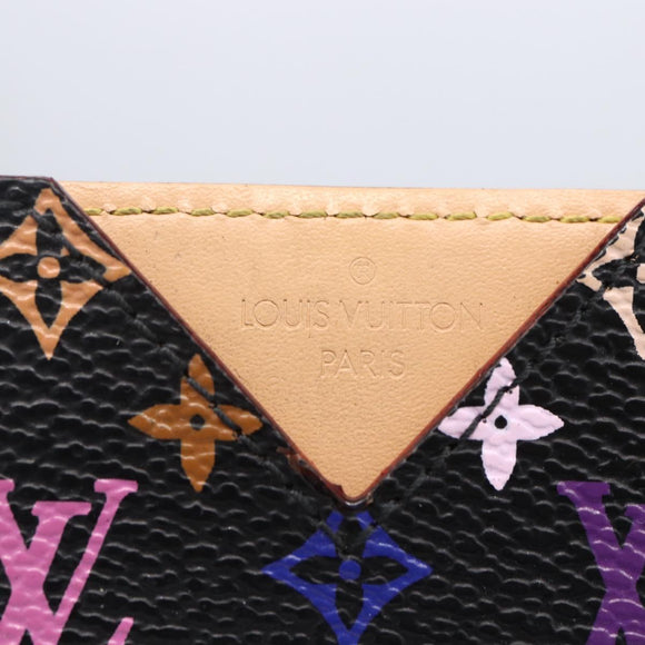 LOUIS VUITTON Monogram Multicolor Etui Mirror Black M92650 LV Auth 155053