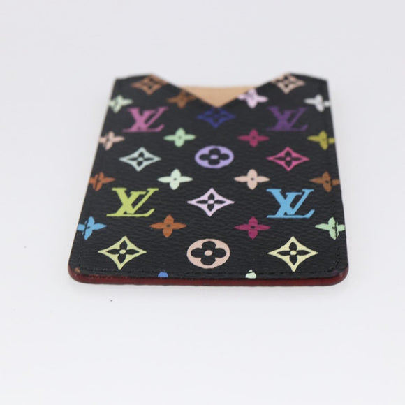 LOUIS VUITTON Monogram Multicolor Etui Mirror Black M92650 LV Auth 155053
