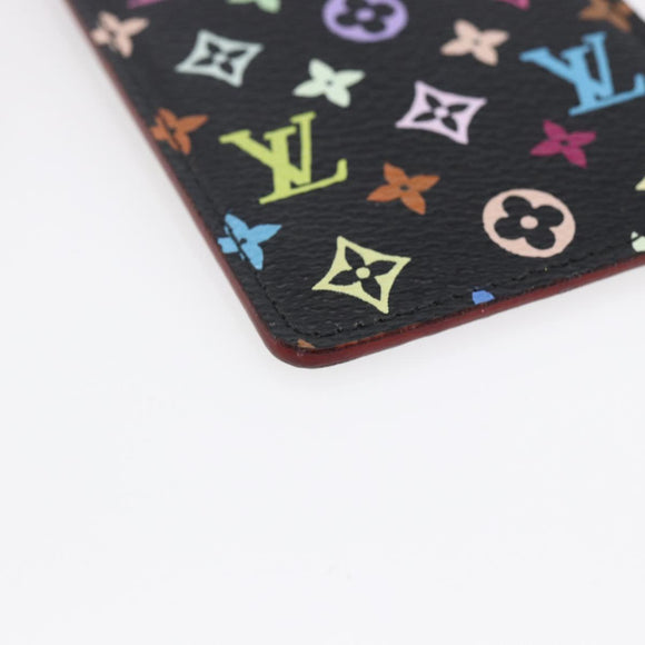 LOUIS VUITTON Monogram Multicolor Etui Mirror Black M92650 LV Auth 155053