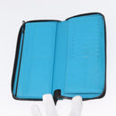 LOUIS VUITTON Monogram Taurillon Zippy Wallet Vertical Blue M69048 Auth 155055-9